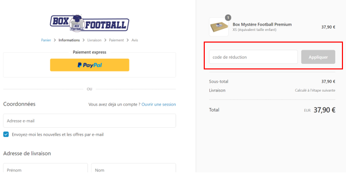 Comment ajouter un code promo ?