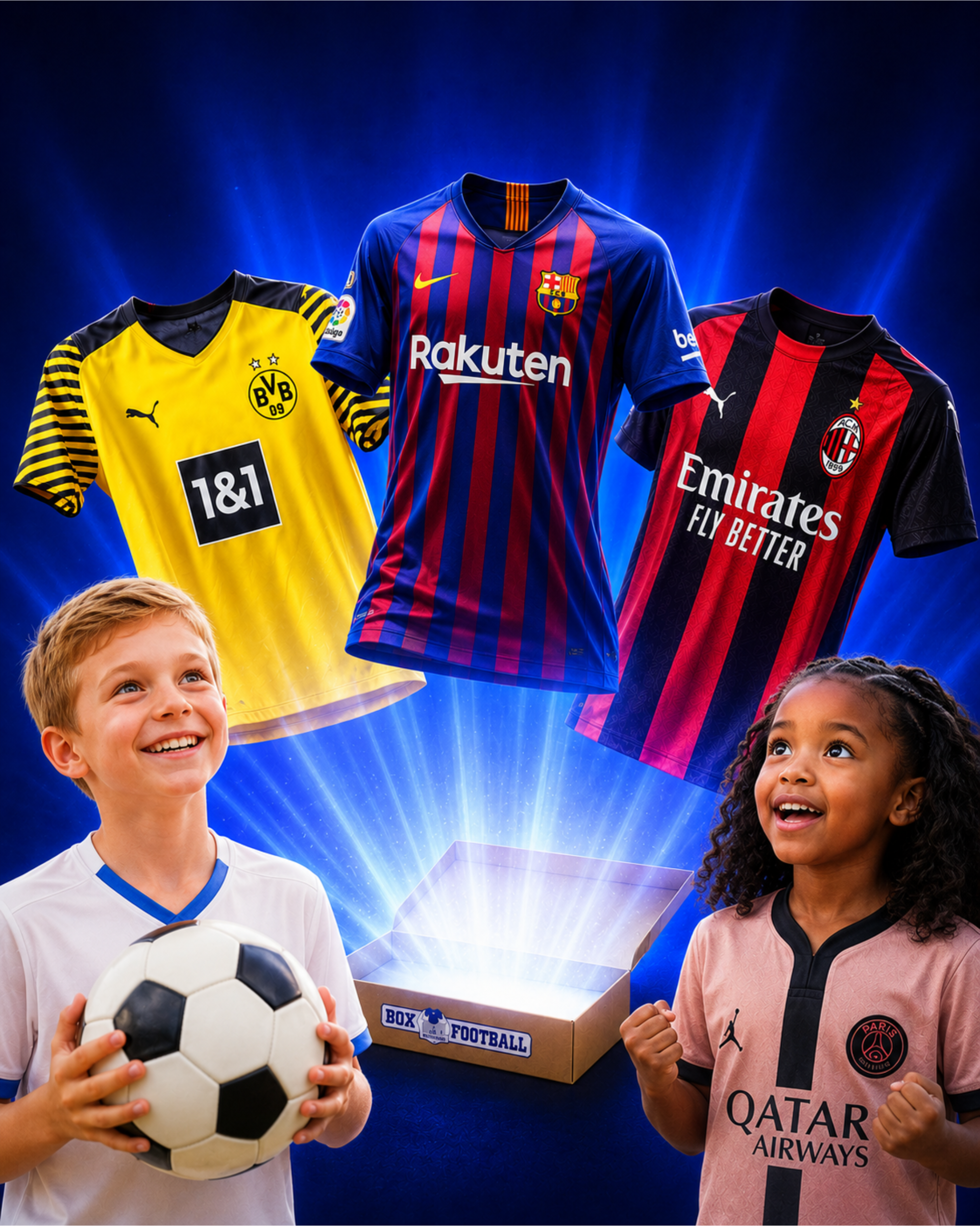 Box maillot mystère football enfant