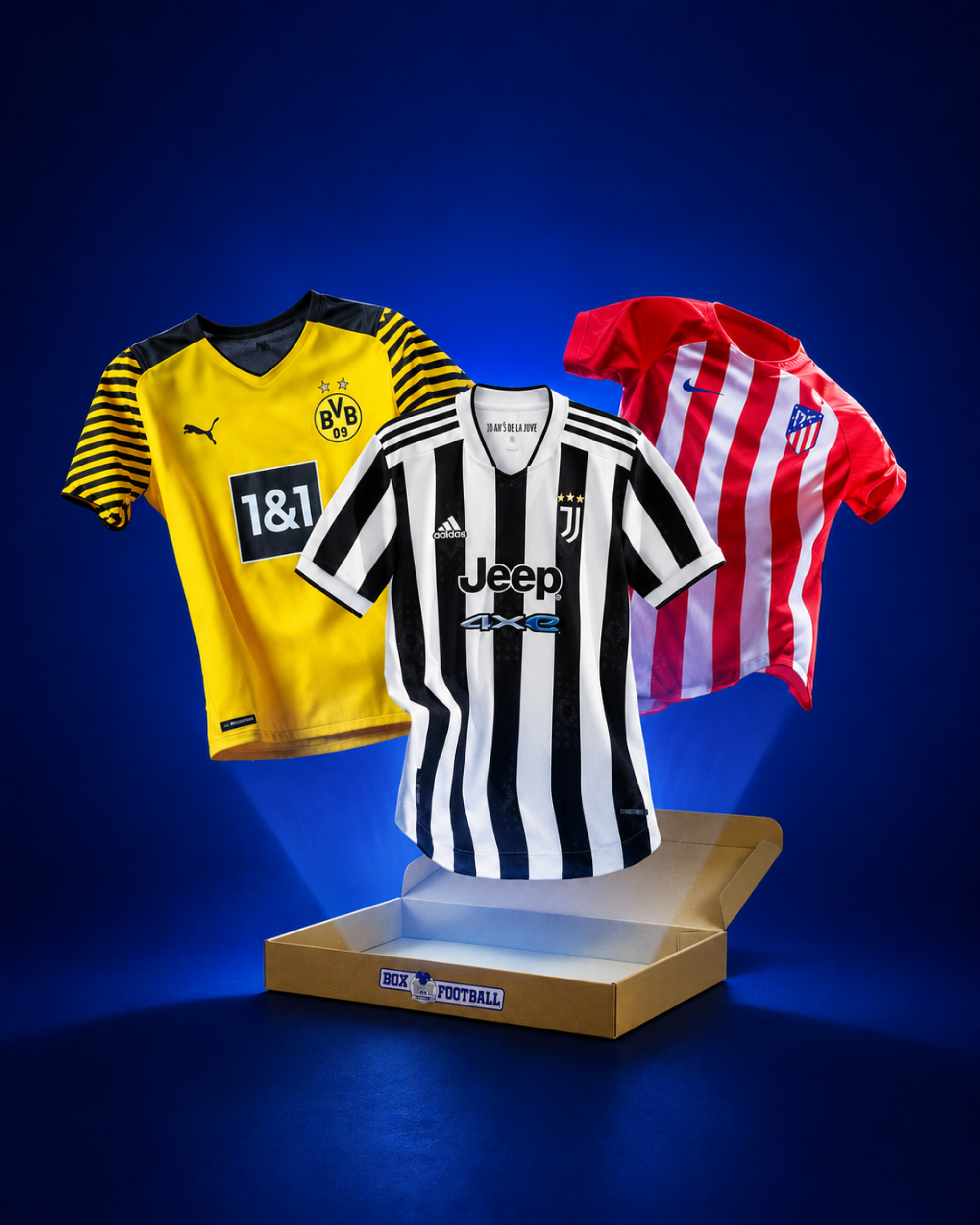 Box maillot mystère football
